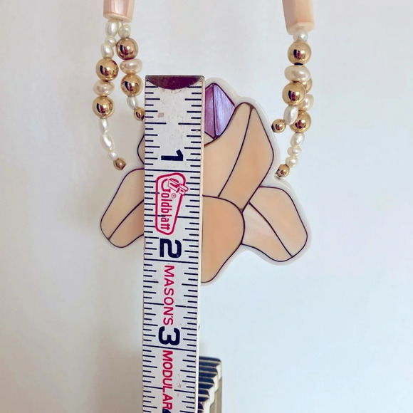 Vintage Karla Jordan Flower Pendant Statement Necklace - Picture 12 of 12